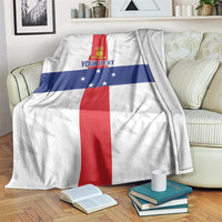 Personalized Nederlandse Antillen 1986-2010 Blanket Simple Flag Style - Wonder Print Shop