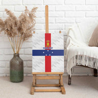 Personalized Nederlandse Antillen 1986-2010 Canvas Wall Art Simple Flag Style - Wonder Print Shop