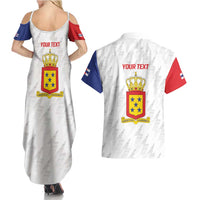 Personalized Nederlandse Antillen 1986-2010 Couples Matching Summer Maxi Dress and Hawaiian Shirt Simple Flag Style - Wonder Print Shop