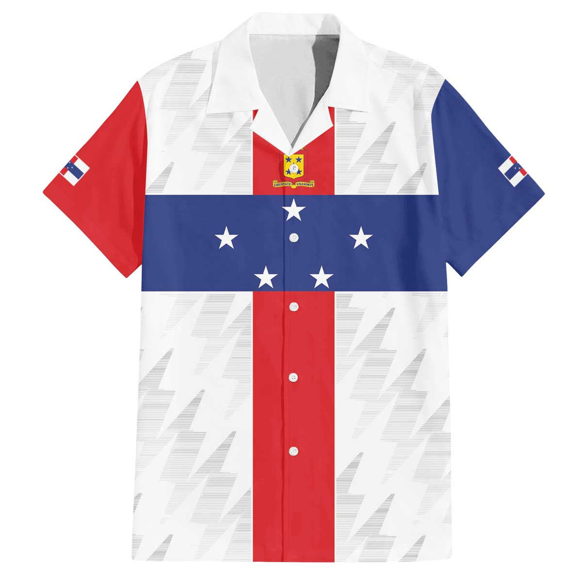 Personalized Nederlandse Antillen 1986-2010 Family Matching Off The Shoulder Long Sleeve Dress and Hawaiian Shirt Simple Flag Style - Wonder Print Shop