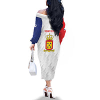 Personalized Nederlandse Antillen 1986-2010 Family Matching Off The Shoulder Long Sleeve Dress and Hawaiian Shirt Simple Flag Style - Wonder Print Shop