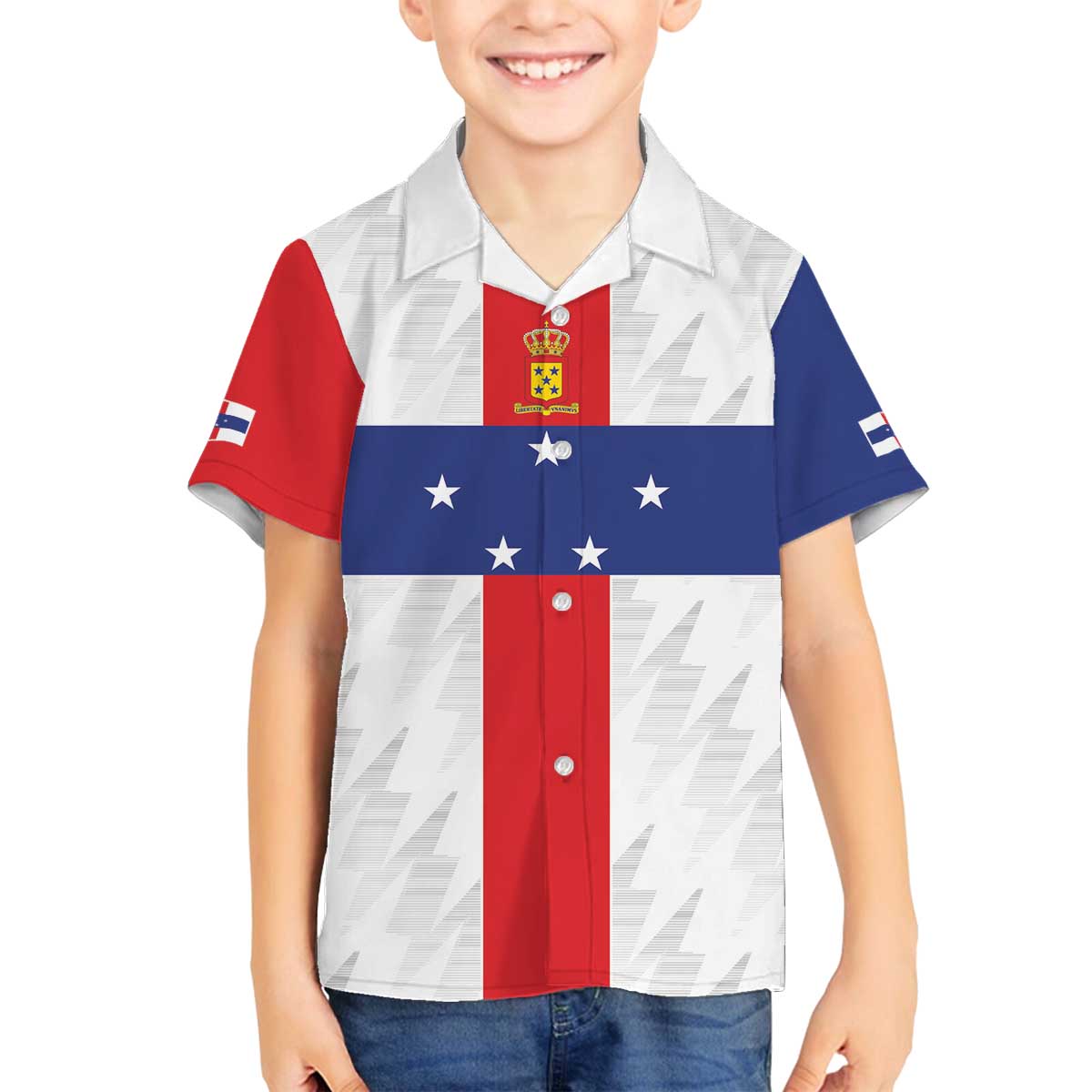 Personalized Nederlandse Antillen 1986-2010 Family Matching Off The Shoulder Long Sleeve Dress and Hawaiian Shirt Simple Flag Style - Wonder Print Shop
