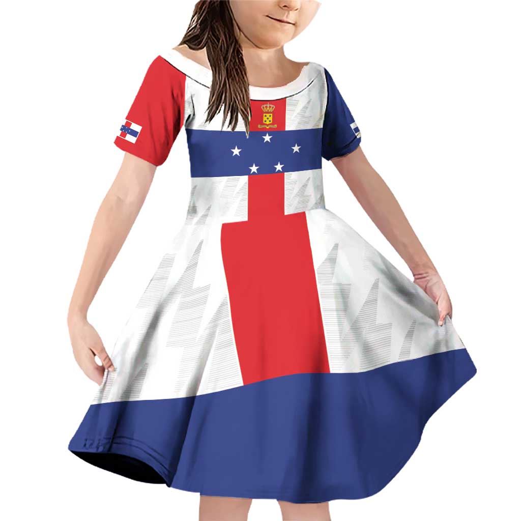 Personalized Nederlandse Antillen 1986-2010 Family Matching Off Shoulder Short Dress and Hawaiian Shirt Simple Flag Style - Wonder Print Shop