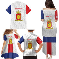 Personalized Nederlandse Antillen 1986-2010 Family Matching Puletasi and Hawaiian Shirt Simple Flag Style - Wonder Print Shop