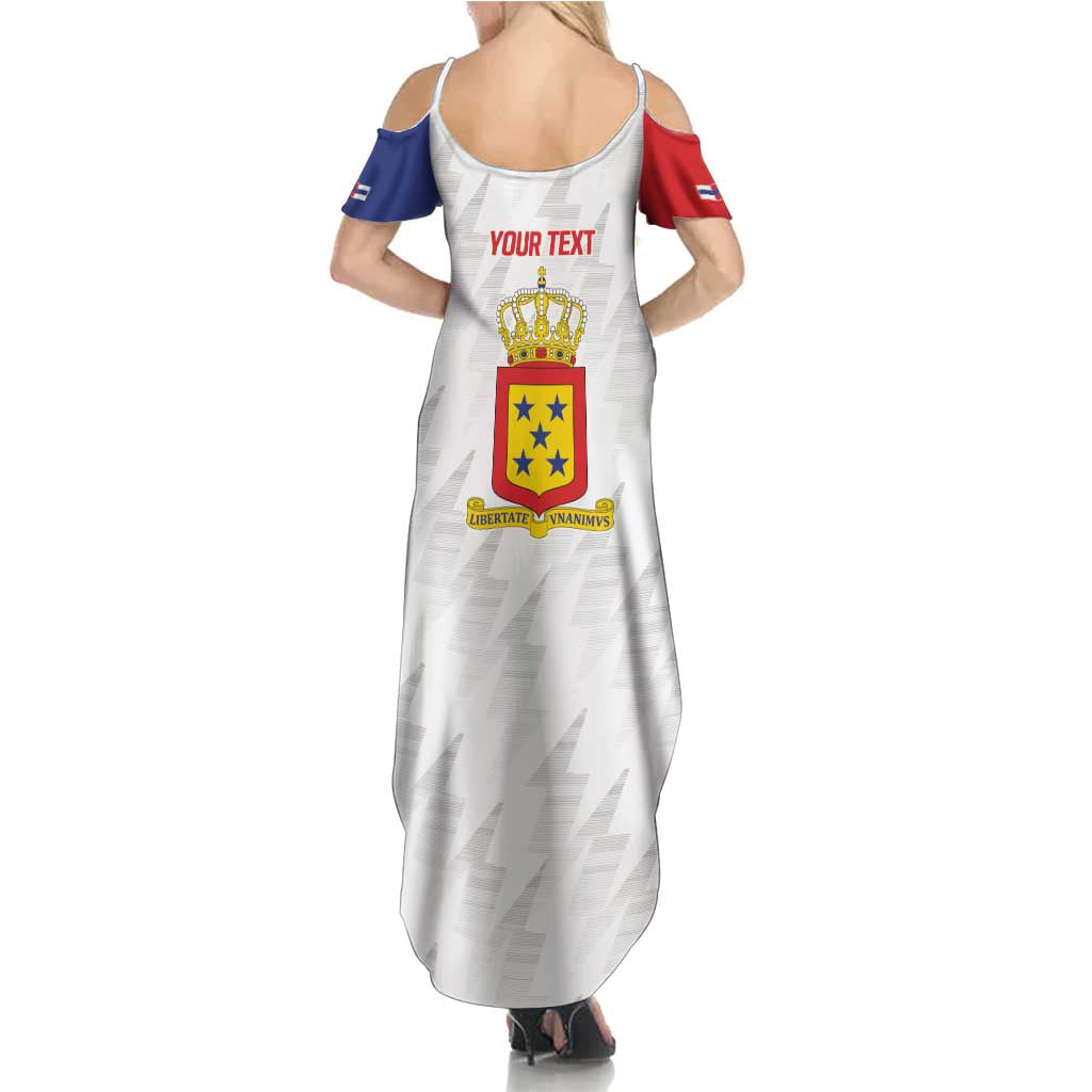 Personalized Nederlandse Antillen 1986-2010 Family Matching Summer Maxi Dress and Hawaiian Shirt Simple Flag Style - Wonder Print Shop