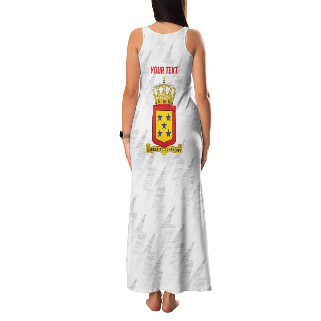 Personalized Nederlandse Antillen 1986-2010 Family Matching Tank Maxi Dress and Hawaiian Shirt Simple Flag Style - Wonder Print Shop