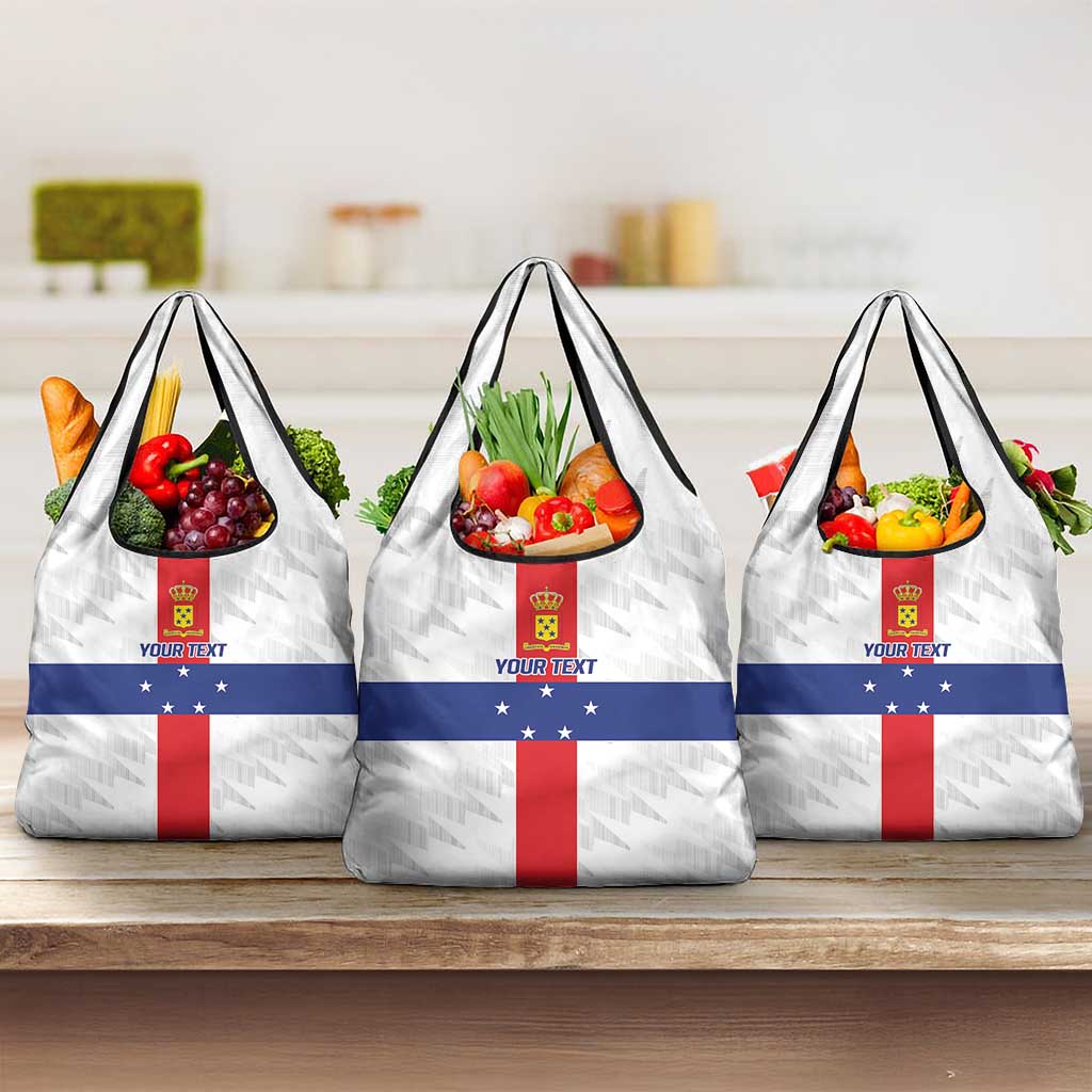 Personalized Nederlandse Antillen 1986-2010 Grocery Bag Simple Flag Style - Wonder Print Shop