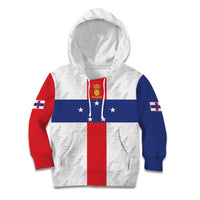 Personalized Nederlandse Antillen 1986-2010 Kid Hoodie Simple Flag Style - Wonder Print Shop