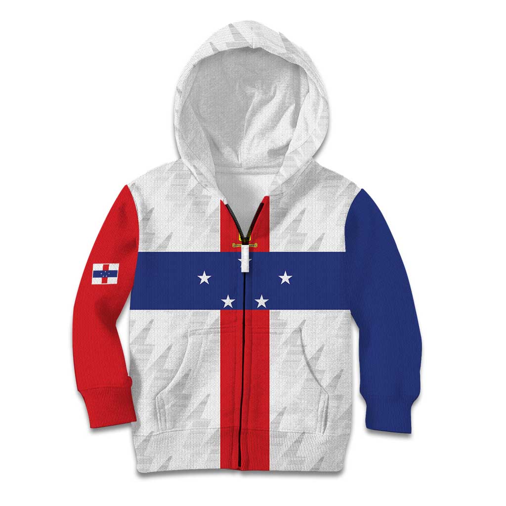Personalized Nederlandse Antillen 1986-2010 Kid Hoodie Simple Flag Style - Wonder Print Shop