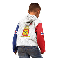 Personalized Nederlandse Antillen 1986-2010 Kid Hoodie Simple Flag Style - Wonder Print Shop