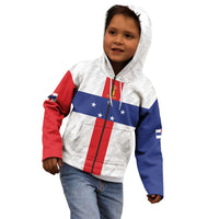 Personalized Nederlandse Antillen 1986-2010 Kid Hoodie Simple Flag Style - Wonder Print Shop