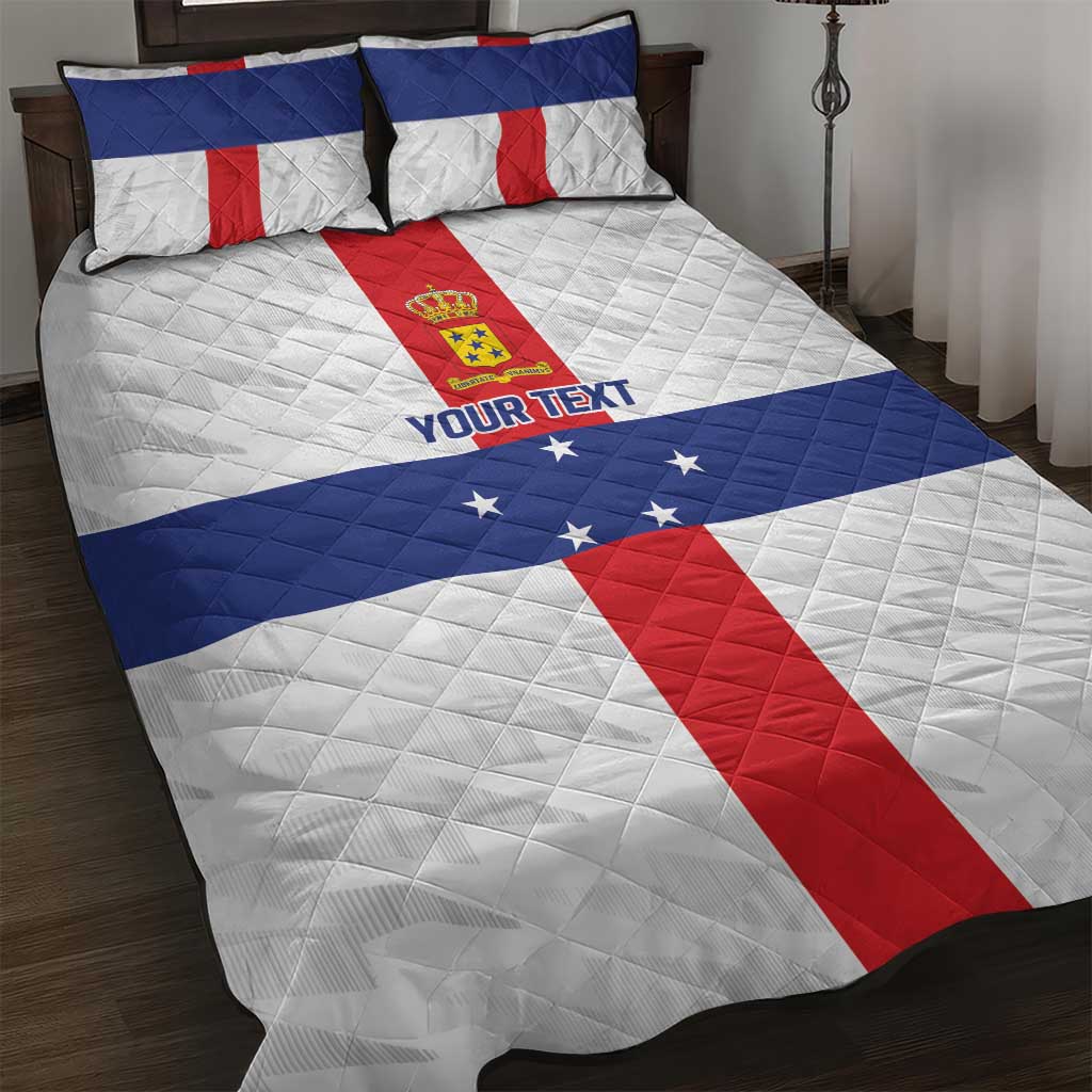 Personalized Nederlandse Antillen 1986-2010 Quilt Bed Set Simple Flag Style - Wonder Print Shop