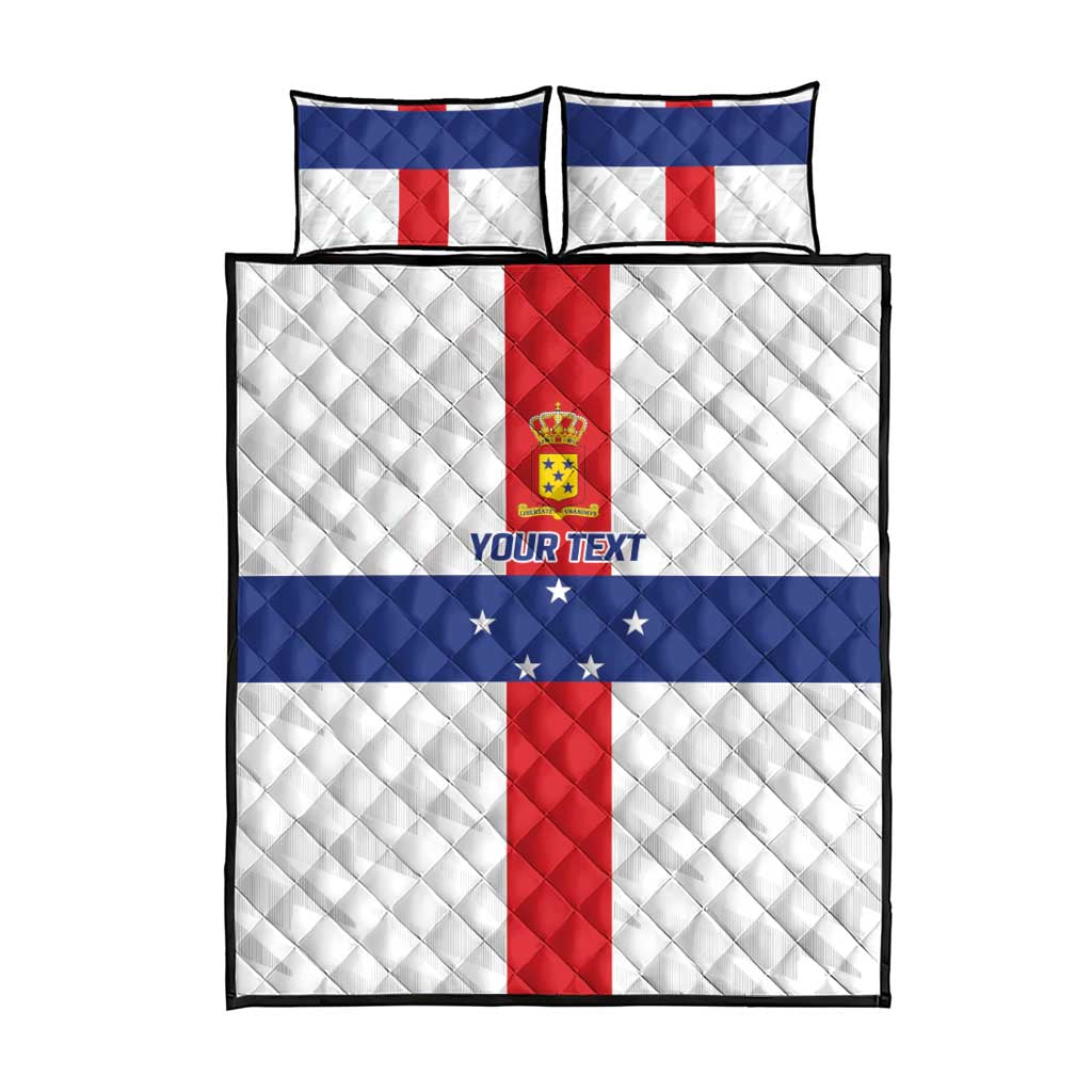 Personalized Nederlandse Antillen 1986-2010 Quilt Bed Set Simple Flag Style - Wonder Print Shop