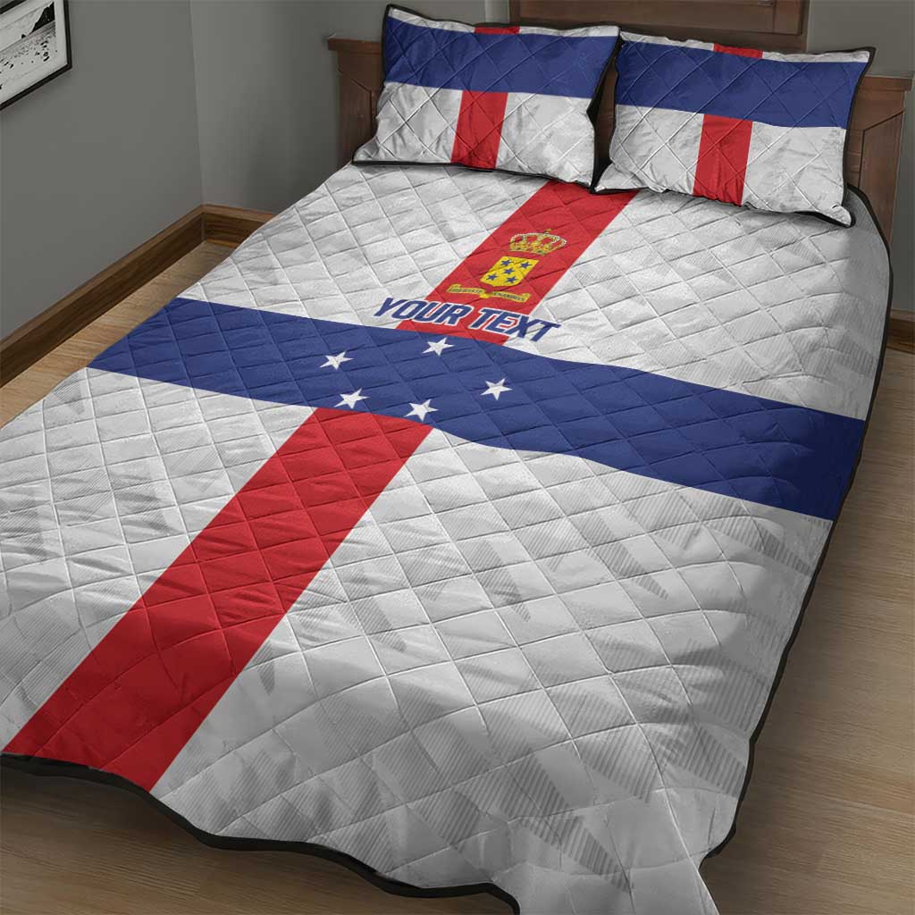 Personalized Nederlandse Antillen 1986-2010 Quilt Bed Set Simple Flag Style - Wonder Print Shop