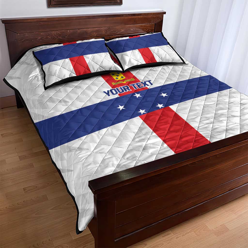 Personalized Nederlandse Antillen 1986-2010 Quilt Bed Set Simple Flag Style - Wonder Print Shop