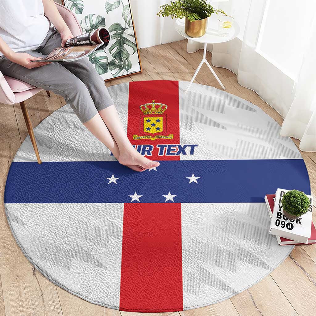 Personalized Nederlandse Antillen 1986-2010 Round Carpet Simple Flag Style - Wonder Print Shop