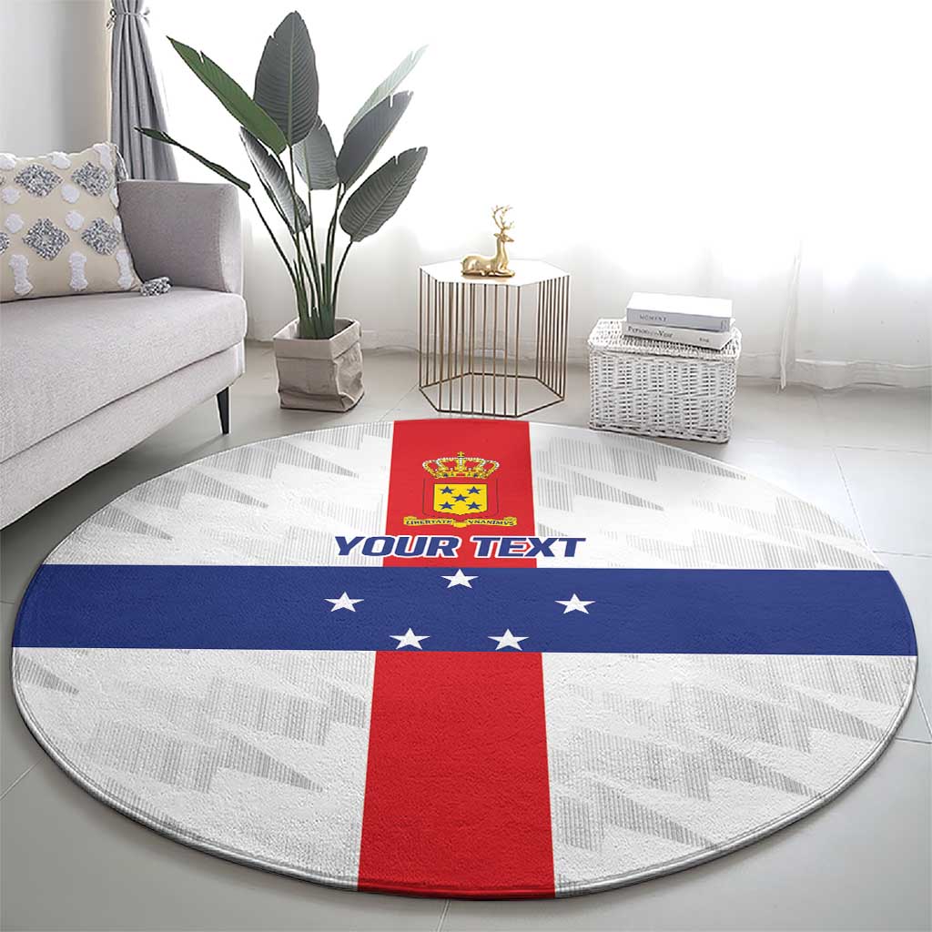 Personalized Nederlandse Antillen 1986-2010 Round Carpet Simple Flag Style - Wonder Print Shop