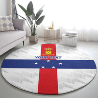 Personalized Nederlandse Antillen 1986-2010 Round Carpet Simple Flag Style - Wonder Print Shop