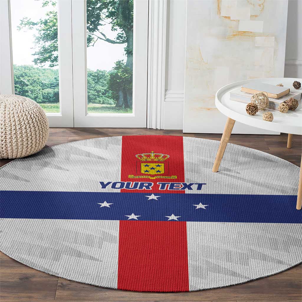 Personalized Nederlandse Antillen 1986-2010 Round Carpet Simple Flag Style - Wonder Print Shop