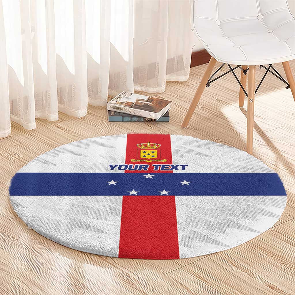 Personalized Nederlandse Antillen 1986-2010 Round Carpet Simple Flag Style - Wonder Print Shop