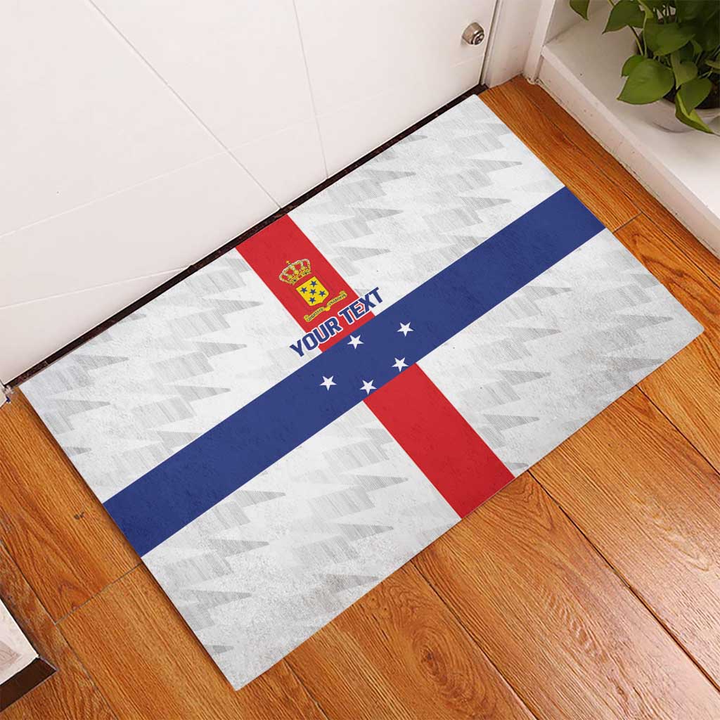 Personalized Nederlandse Antillen 1986-2010 Rubber Doormat Simple Flag Style - Wonder Print Shop