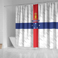 Personalized Nederlandse Antillen 1986-2010 Shower Curtain Simple Flag Style - Wonder Print Shop