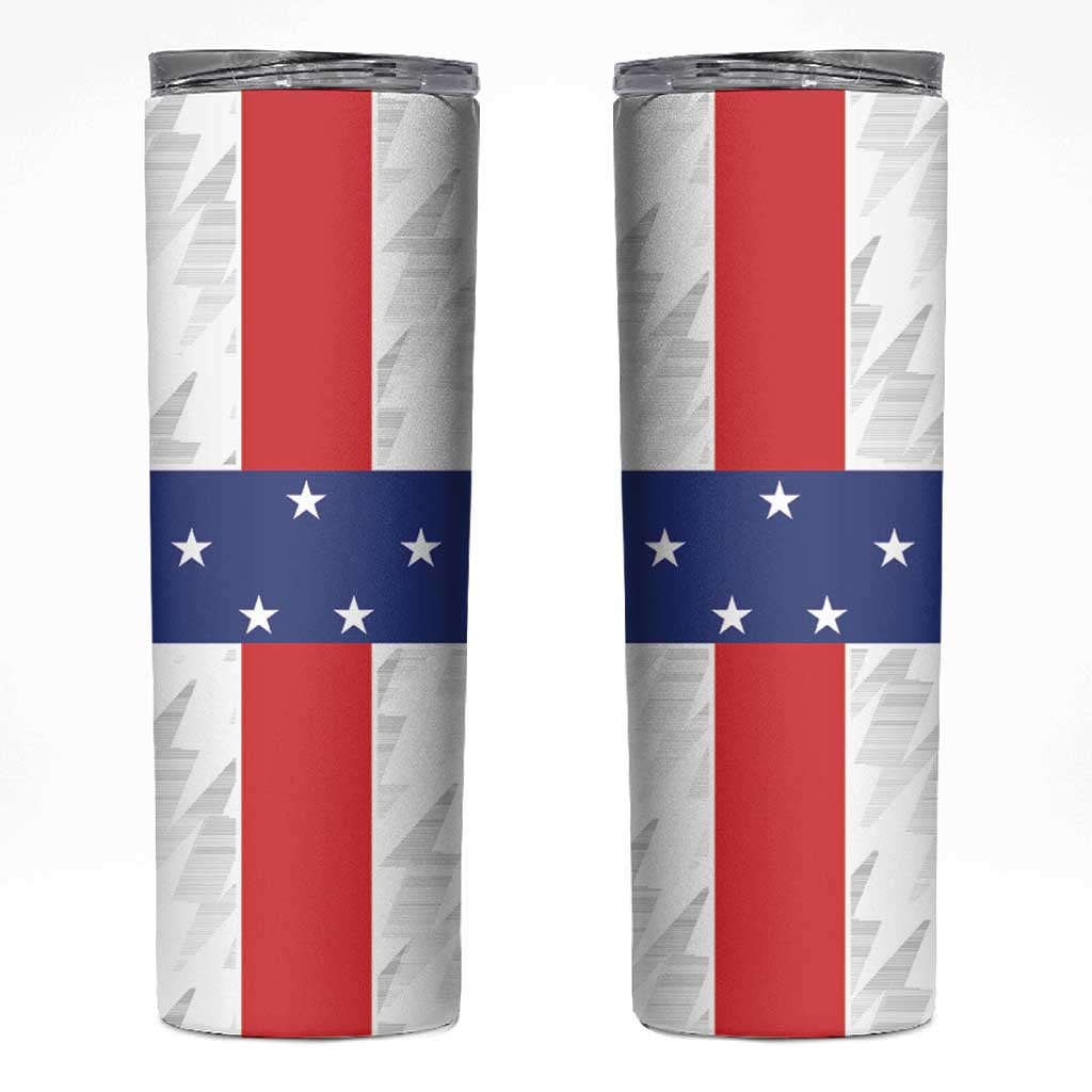 Personalized Nederlandse Antillen 1986-2010 Skinny Tumbler Simple Flag Style - Wonder Print Shop