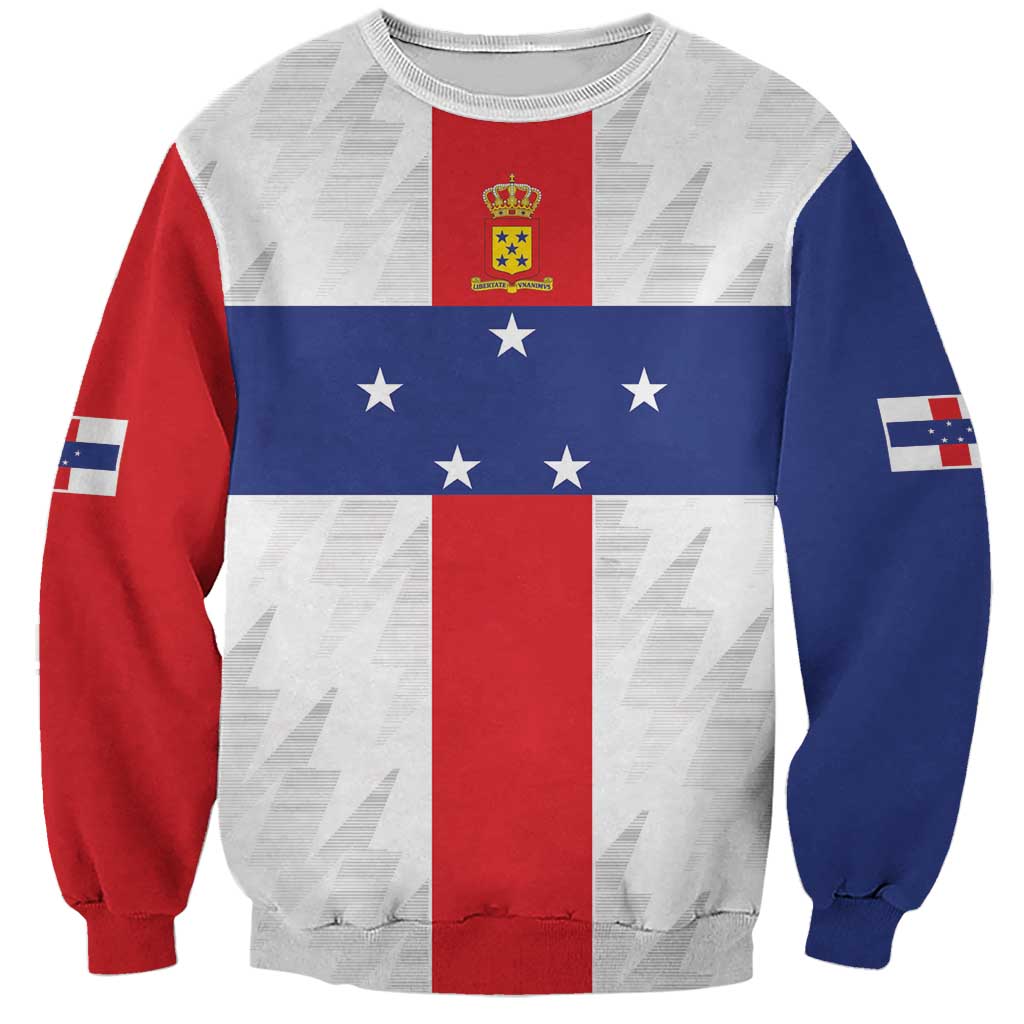 Personalized Nederlandse Antillen 1986-2010 Sweatshirt Simple Flag Style - Wonder Print Shop