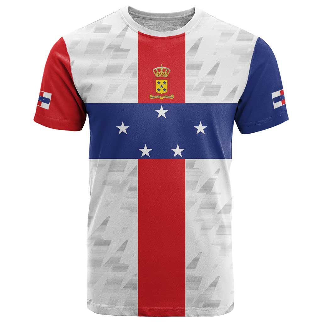 Personalized Nederlandse Antillen 1986-2010 T Shirt Simple Flag Style - Wonder Print Shop