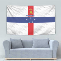 Personalized Nederlandse Antillen 1986-2010 Tapestry Simple Flag Style - Wonder Print Shop