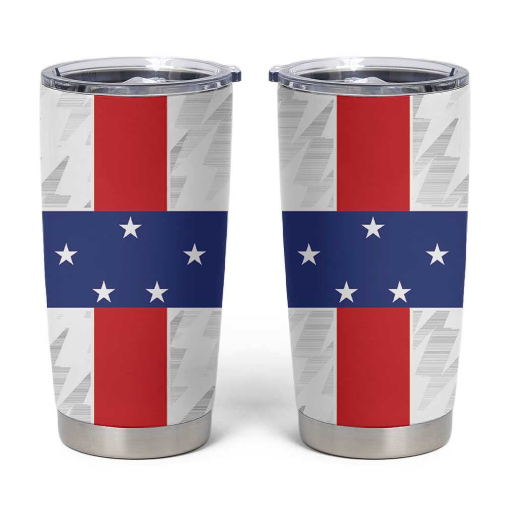 Personalized Nederlandse Antillen 1986-2010 Tumbler Cup Simple Flag Style - Wonder Print Shop