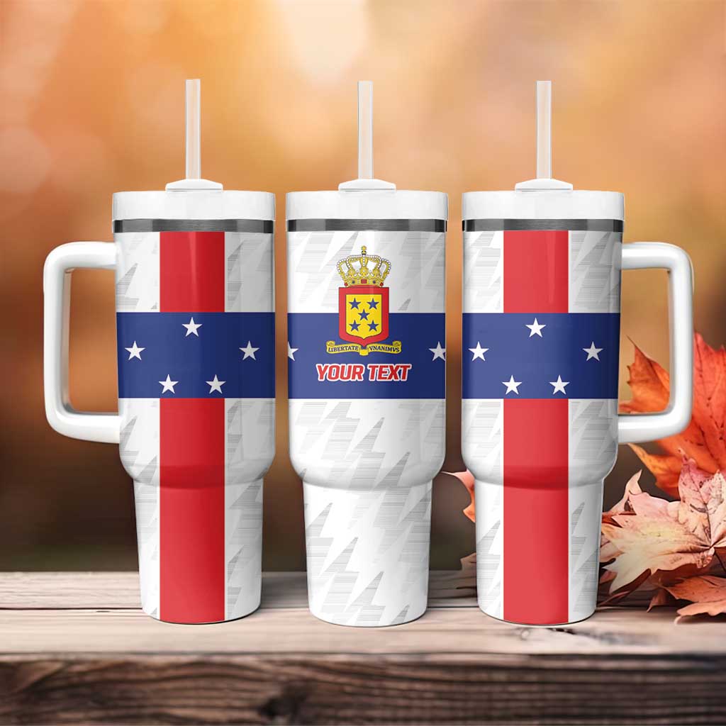 Personalized Nederlandse Antillen 1986-2010 Tumbler With Handle Simple Flag Style - Wonder Print Shop