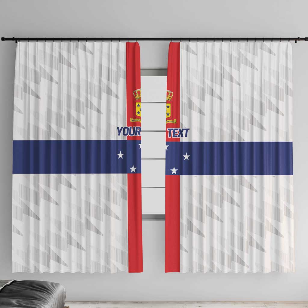 Personalized Nederlandse Antillen 1986-2010 Window Curtain Simple Flag Style - Wonder Print Shop