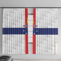 Personalized Nederlandse Antillen 1986-2010 Window Curtain Simple Flag Style - Wonder Print Shop