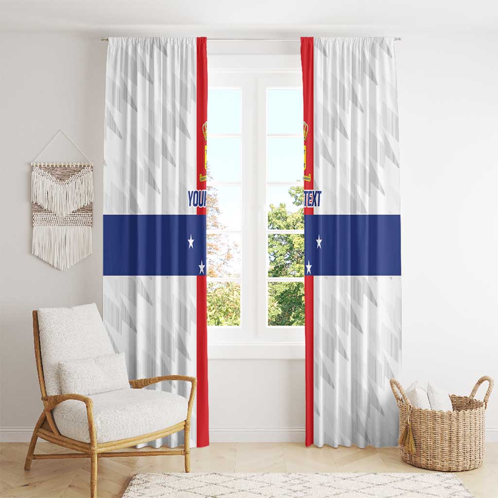 Personalized Nederlandse Antillen 1986-2010 Window Curtain Simple Flag Style - Wonder Print Shop