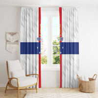 Personalized Nederlandse Antillen 1986-2010 Window Curtain Simple Flag Style - Wonder Print Shop