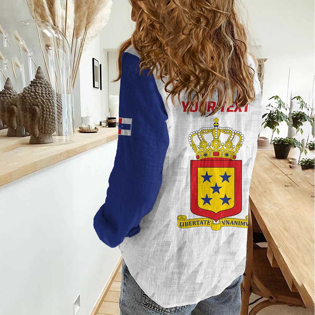 Personalized Nederlandse Antillen 1986-2010 Women Casual Shirt Simple Flag Style - Wonder Print Shop