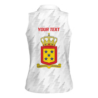 Personalized Nederlandse Antillen 1986-2010 Women Sleeveless Polo Shirt Simple Flag Style - Wonder Print Shop