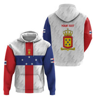 Personalized Nederlandse Antillen 1986-2010 Zip Hoodie Simple Flag Style - Wonder Print Shop