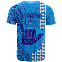 Strong Maui T Shirt Good Living Hawaii with Shaka Sign Kakau Tribal Blue - Wonder Print Shop