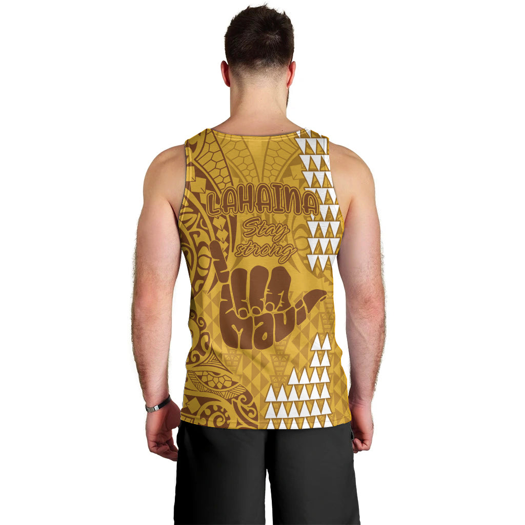 strong-maui-men-tank-top-good-living-hawaii-with-shaka-sign-kakau-tribal-gold