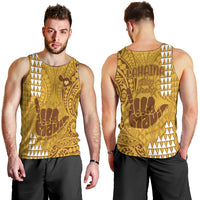strong-maui-men-tank-top-good-living-hawaii-with-shaka-sign-kakau-tribal-gold