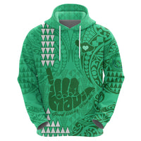Strong Maui Hoodie Good Living Hawaii with Shaka Sign Kakau Tribal Green - Wonder Print Shop