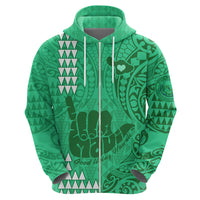 Strong Maui Hoodie Good Living Hawaii with Shaka Sign Kakau Tribal Green - Wonder Print Shop