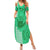 Strong Maui Summer Maxi Dress Good Living Hawaii with Shaka Sign Kakau Tribal Green - Wonder Print Shop