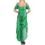 Strong Maui Summer Maxi Dress Good Living Hawaii with Shaka Sign Kakau Tribal Green - Wonder Print Shop