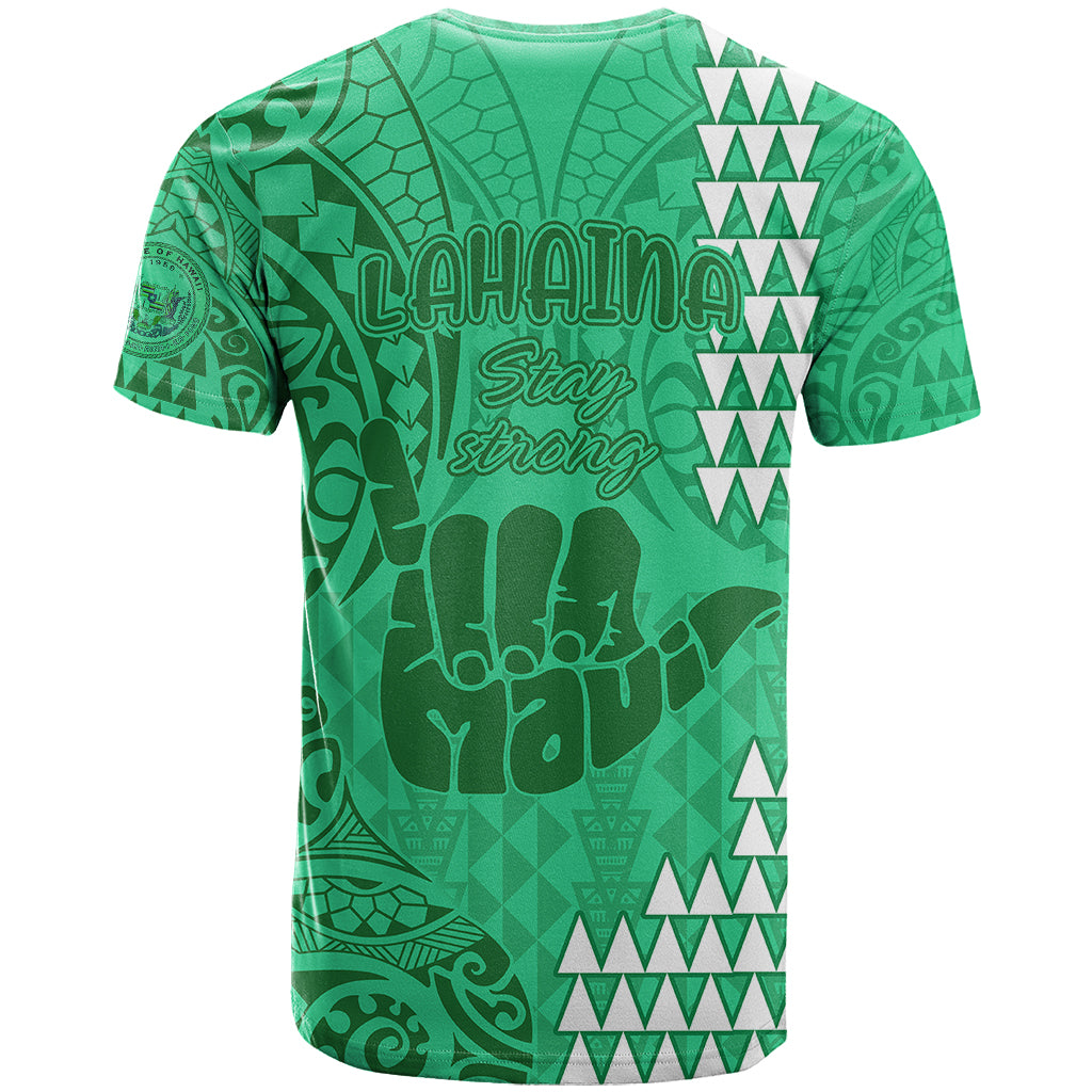 Strong Maui T Shirt Good Living Hawaii with Shaka Sign Kakau Tribal Green - Wonder Print Shop