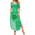 Personalised Strong Maui Summer Maxi Dress Good Living Hawaii with Shaka Sign Kakau Tribal Green - Wonder Print Shop