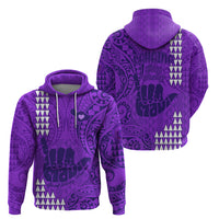 Strong Maui Hoodie Good Living Hawaii with Shaka Sign Kakau Tribal Purple - Wonder Print Shop