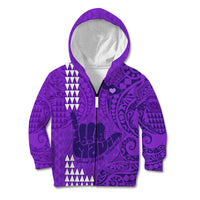 Strong Maui Kid Hoodie Good Living Hawaii with Shaka Sign Kakau Tribal Purple - Wonder Print Shop